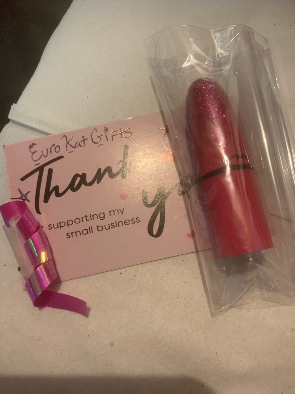 Pink Glitter MAC Lipstick Bullet in color:: Candy Yum Yum NEW Sealed NWT